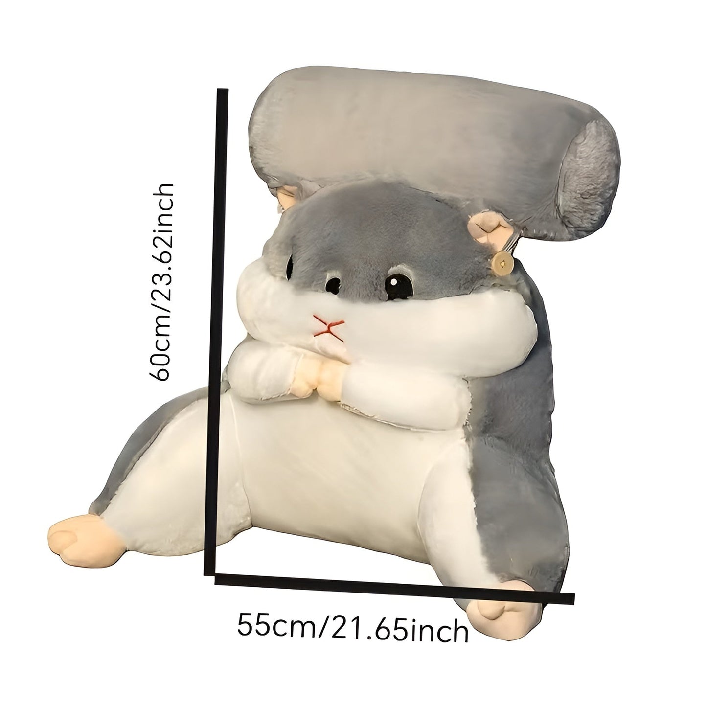 Cute Hamster Lumbar Support Pillow Plush Back Cushion