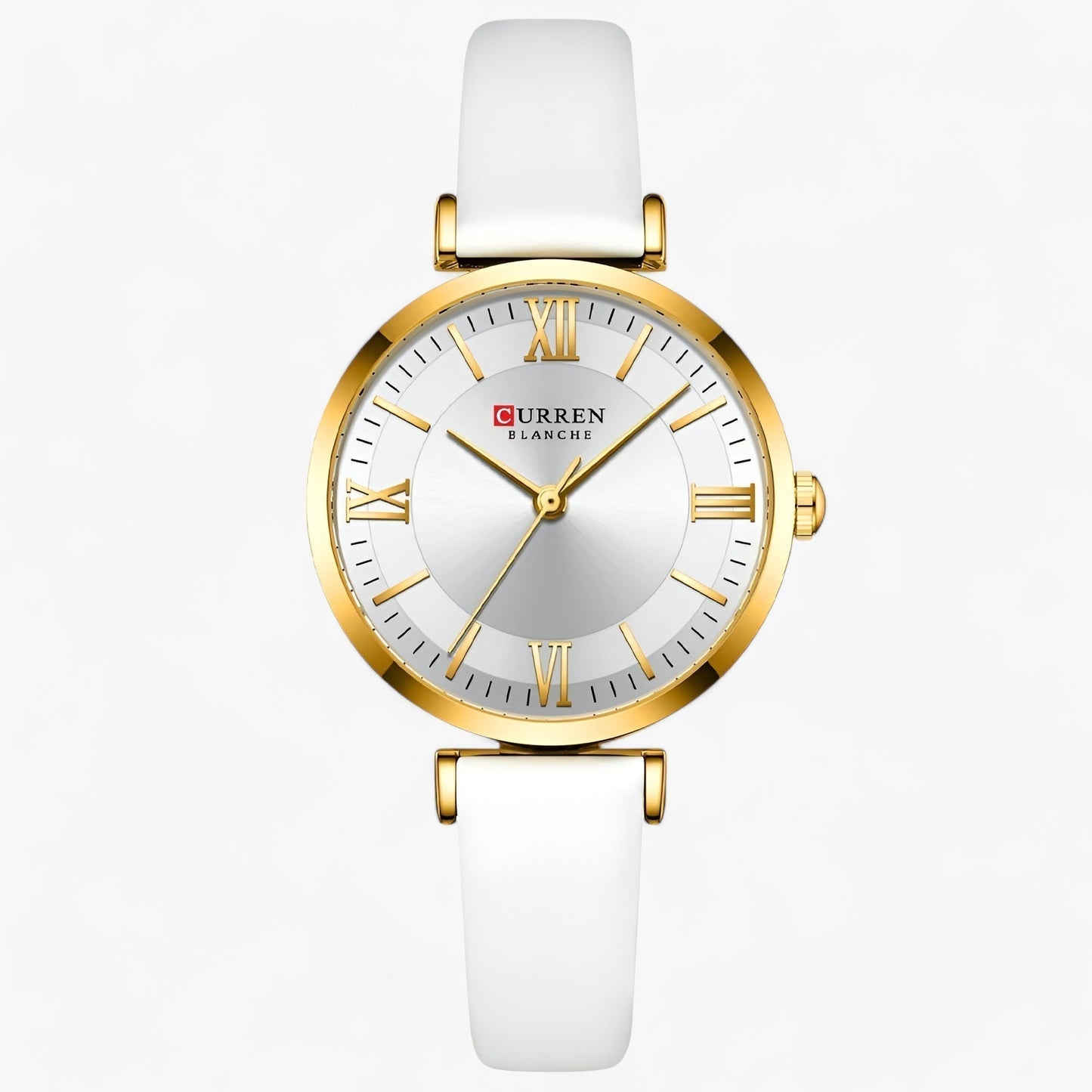 Elegant Womens Quartz Watch Leather Strap Wristwatch