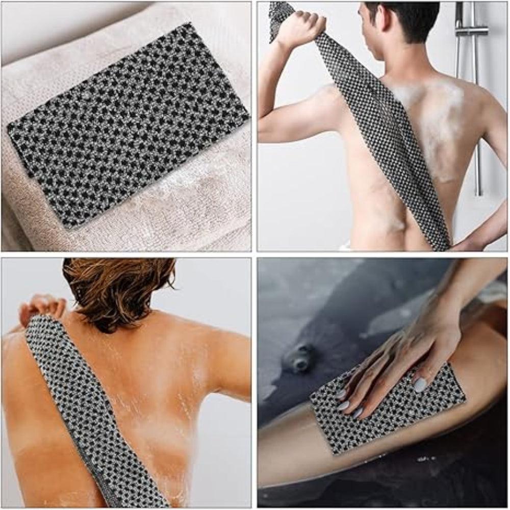 Exfoliating Shower Cloth Bamboo Charcoal Body Scrubber Deep Cleansing Skin Care
