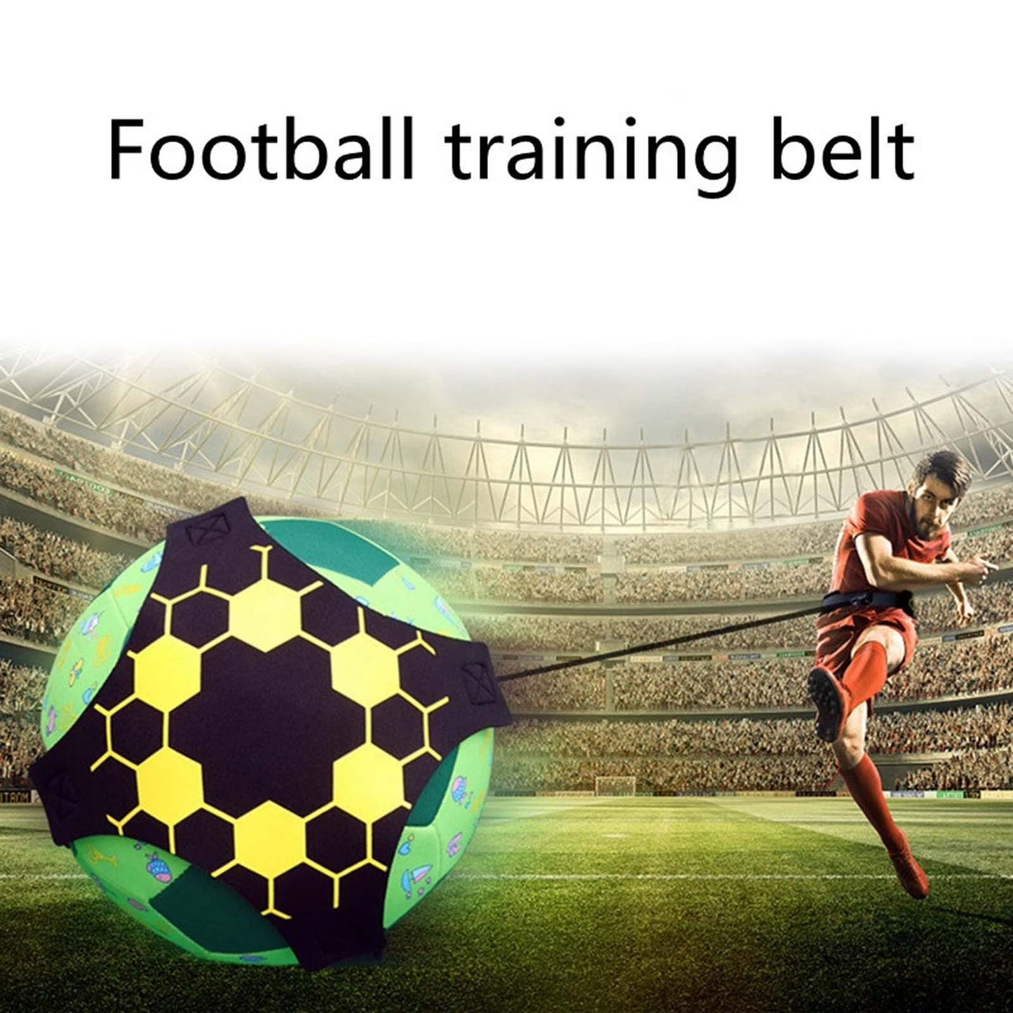 JugglePro Football Training Belt Adjustable Elastic Soccer Practice Gear for Kids & Adults