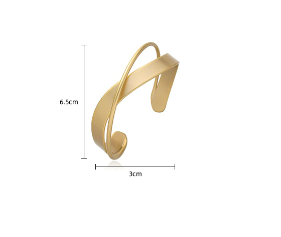 Luxury Crossover Bracelet Adjustable Gold Silver Bangle