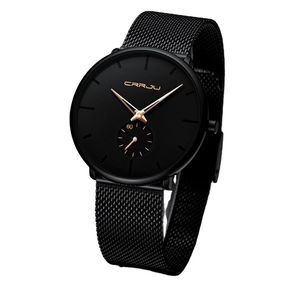 Luxury Quartz Watch with Waterproof Mesh Strap