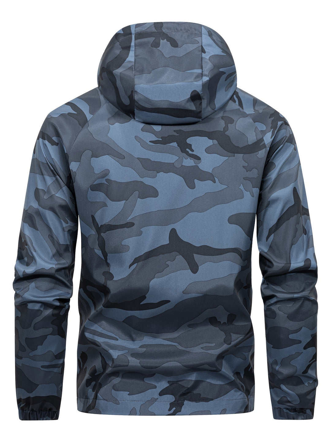 Mens Camouflage Windbreaker Hooded Outdoor Casual Jacket