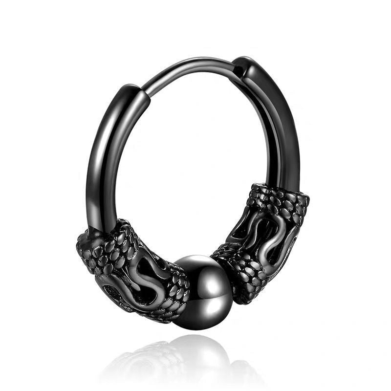 Mens Stainless Steel Statement Earrings Modern Streetwear Jewelry