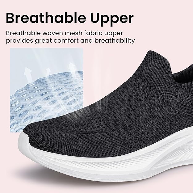 Orthopedic Slip On Walking Shoes with Arch Support Comfort Fit