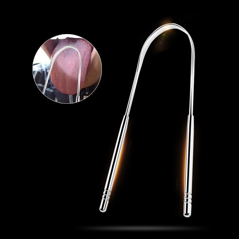 Stainless Steel Tongue Scraper Oral Hygiene Cleaner