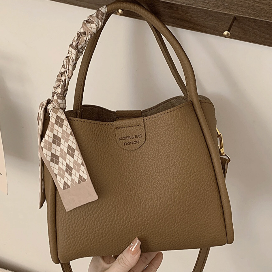 Vexopia - Women’s Lychee Texture PU Leather Crossbody Handbag