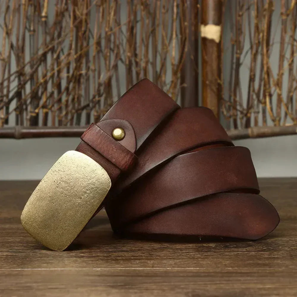 Vintage Leather Belt Genuine Full Grain Leather Strap