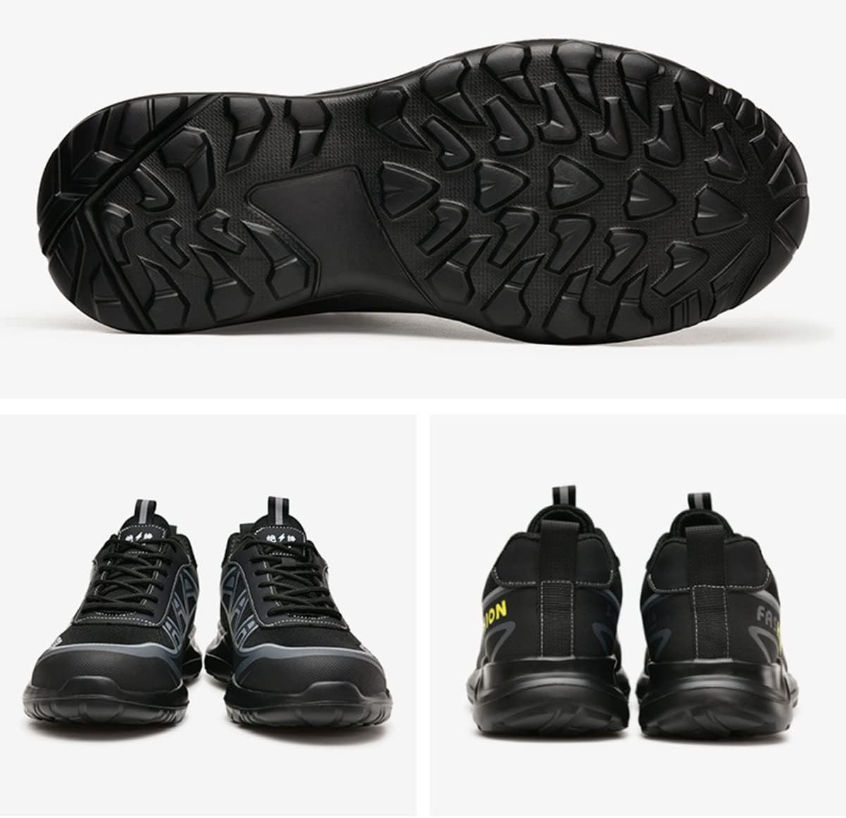 Wide Fit Steel Toe Safety Work Shoes Lace Up Design
