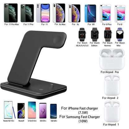 15W Wireless Charging Station for iPhone Apple Watch and AirPods
