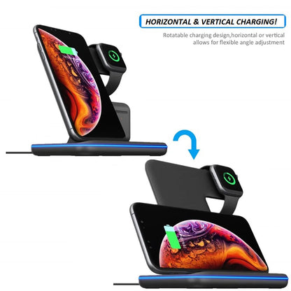 15W Wireless Charging Station for iPhone Apple Watch and AirPods