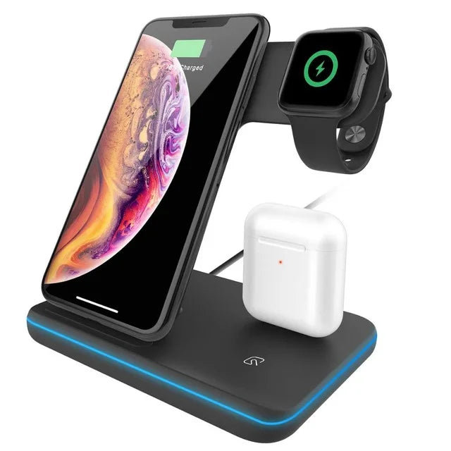 15W Wireless Charging Station for iPhone Apple Watch and AirPods