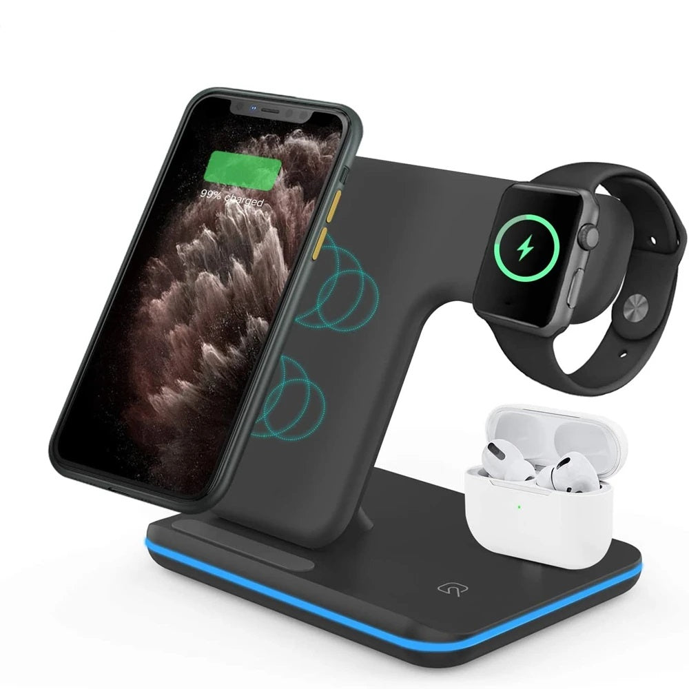 15W Wireless Charging Station for iPhone Apple Watch and AirPods