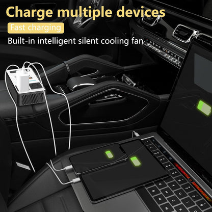 200W Car Power Inverter with USB-C Fast Charging Portable DC to AC Converter
