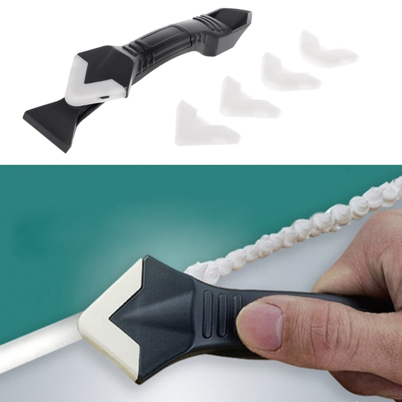 3 In 1 Caulking Tool Sealant Remover Smoothing Scraper Kit