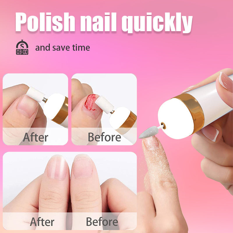 5 in 1 Electric Nail Polisher Portable Manicure and Pedicure Tool with Light