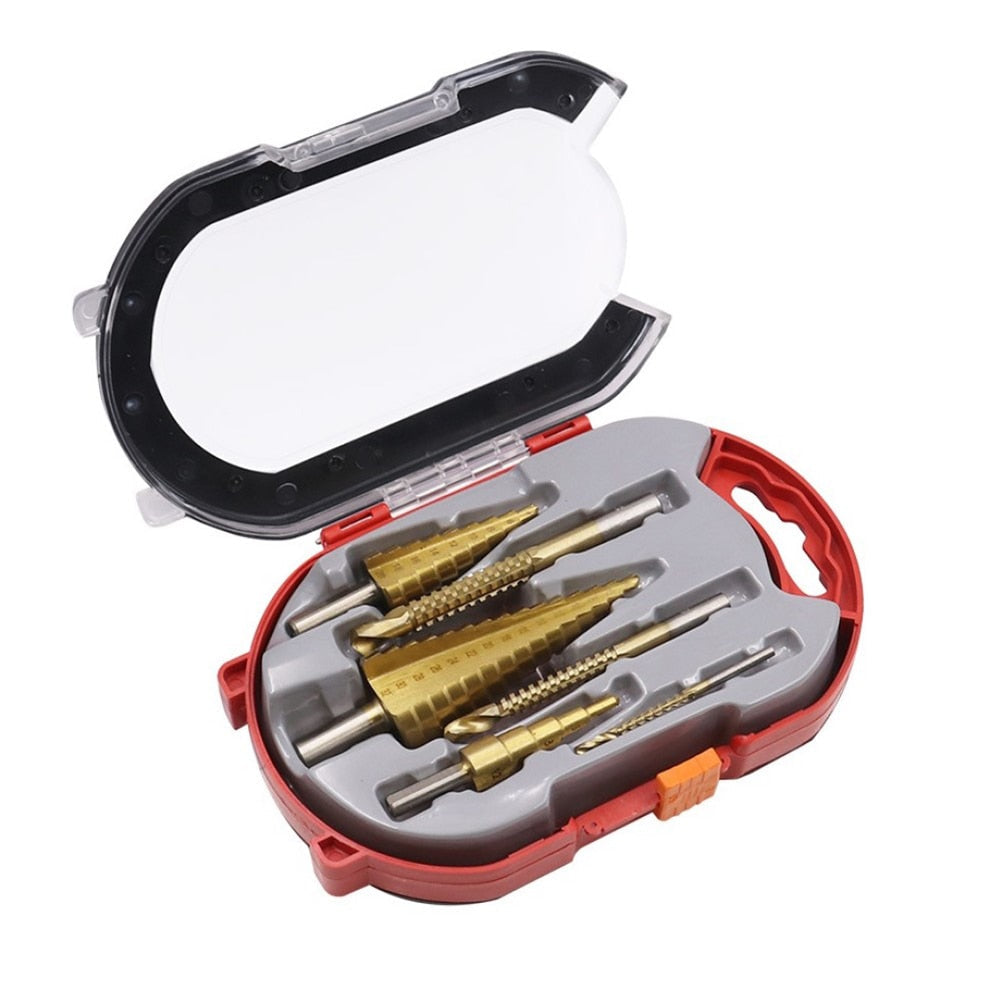 6-Piece Titanium Drill Bit Set – Precision Drilling for Metal, Wood & More