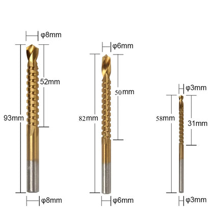 6-Piece Titanium Drill Bit Set – Precision Drilling for Metal, Wood & More