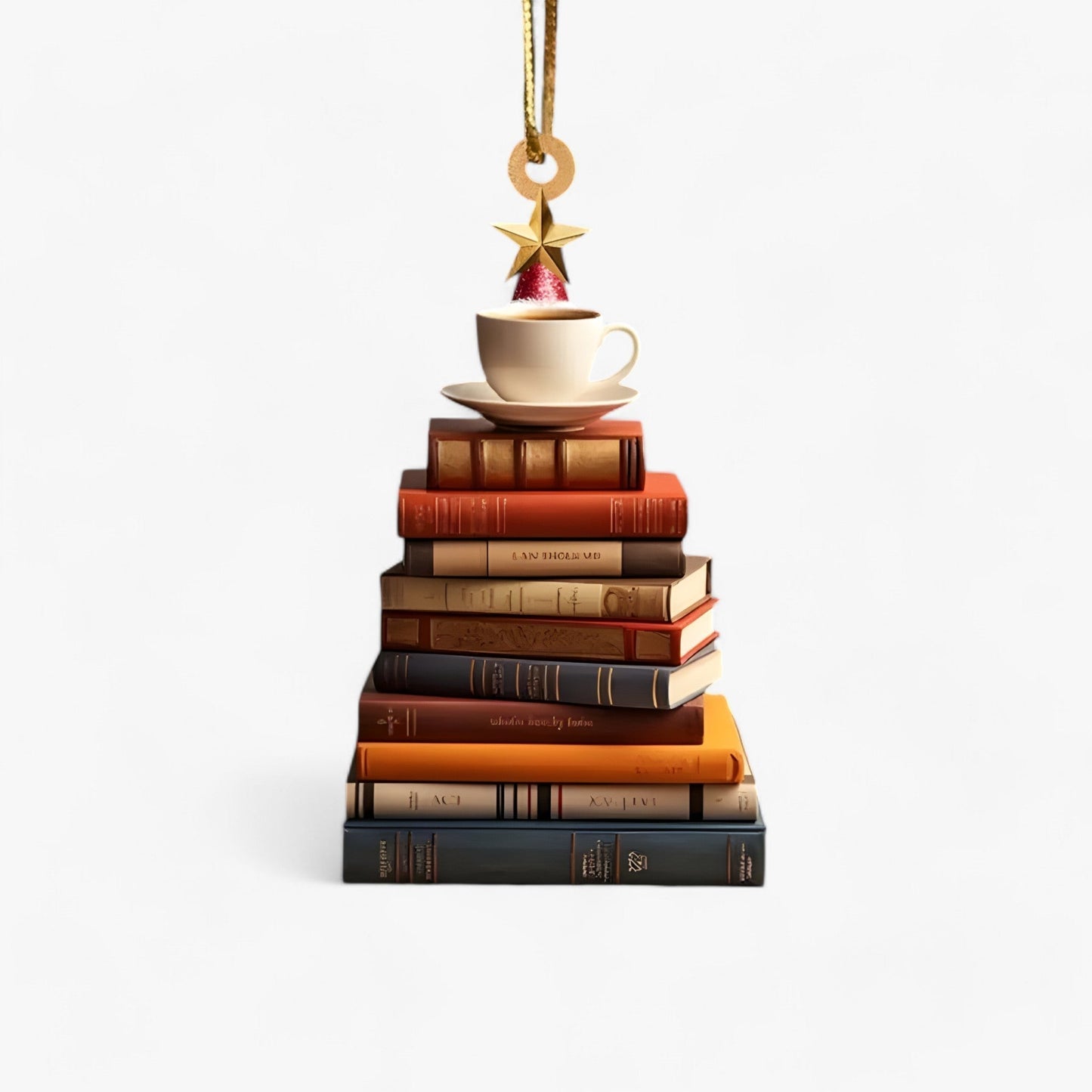 Acrylic Book Lover Christmas Ornament Set