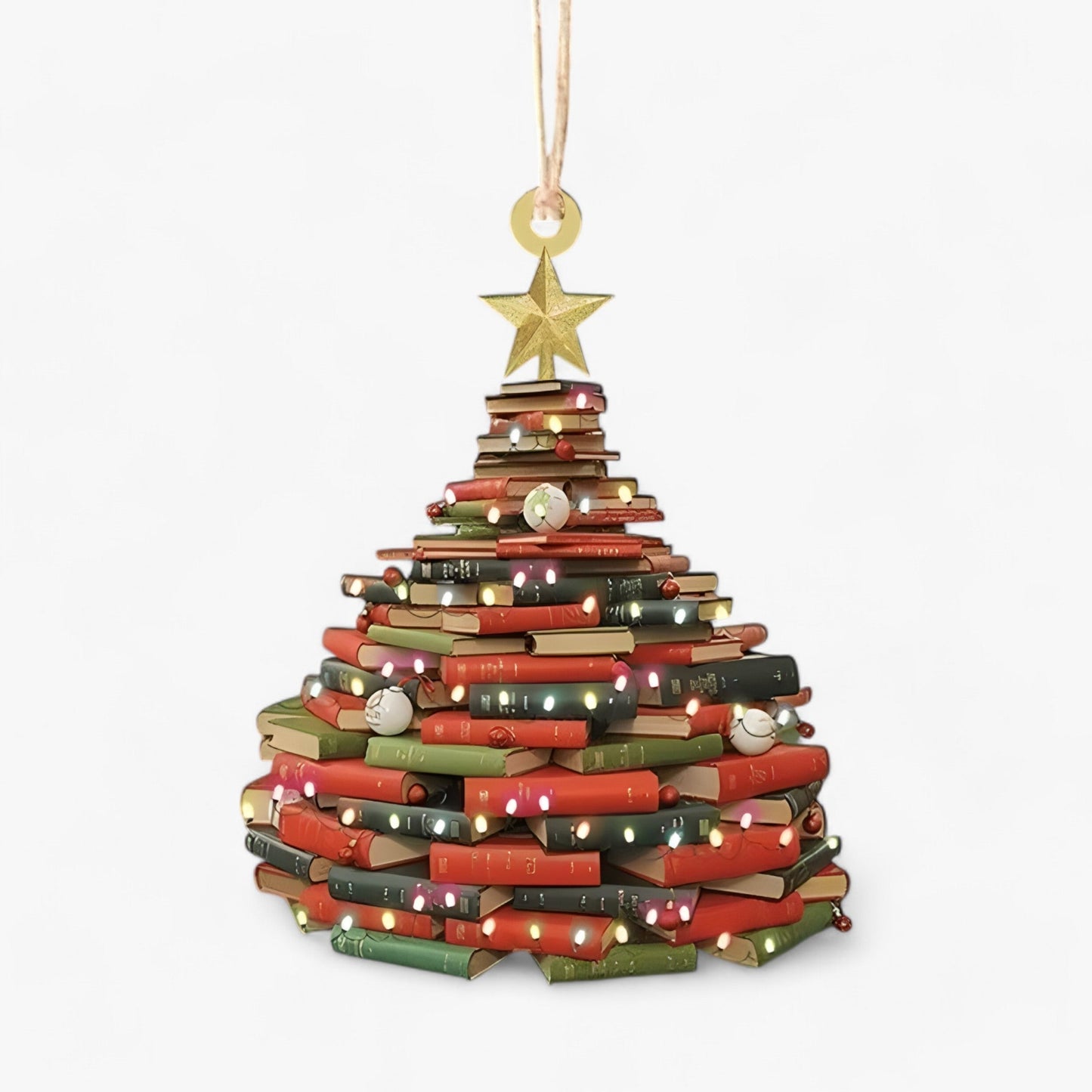 Acrylic Book Lover Christmas Ornament Set