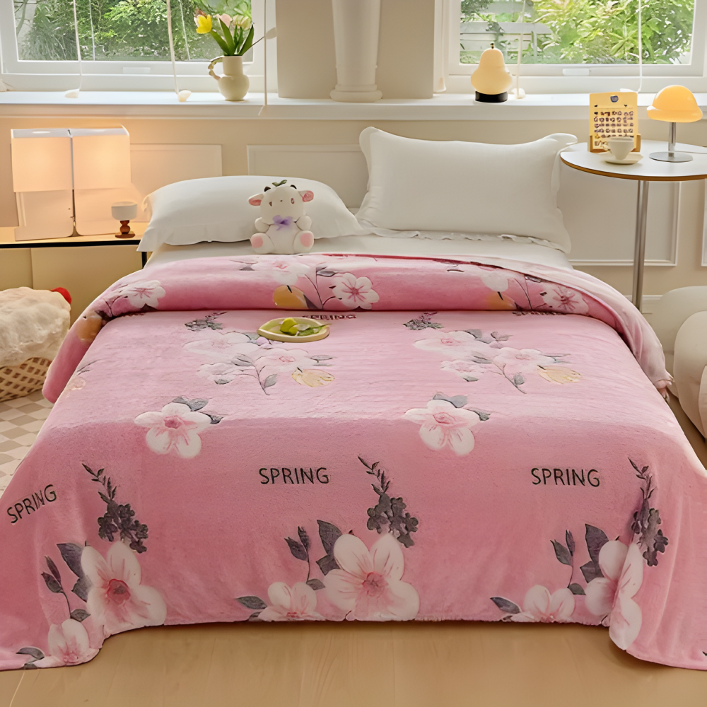 All Season Coral Fleece Throw Blanket Soft Plush Cozy Bed Sofa Blanket