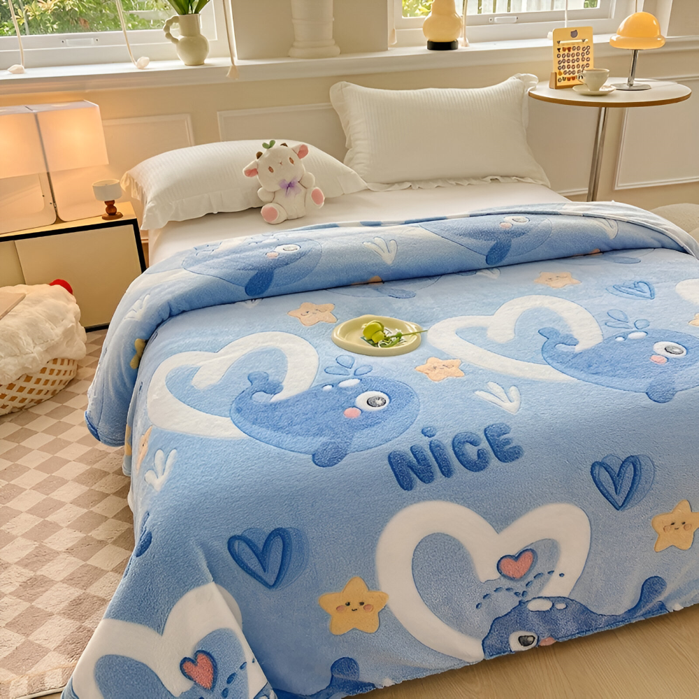 All Season Coral Fleece Throw Blanket Soft Plush Cozy Bed Sofa Blanket