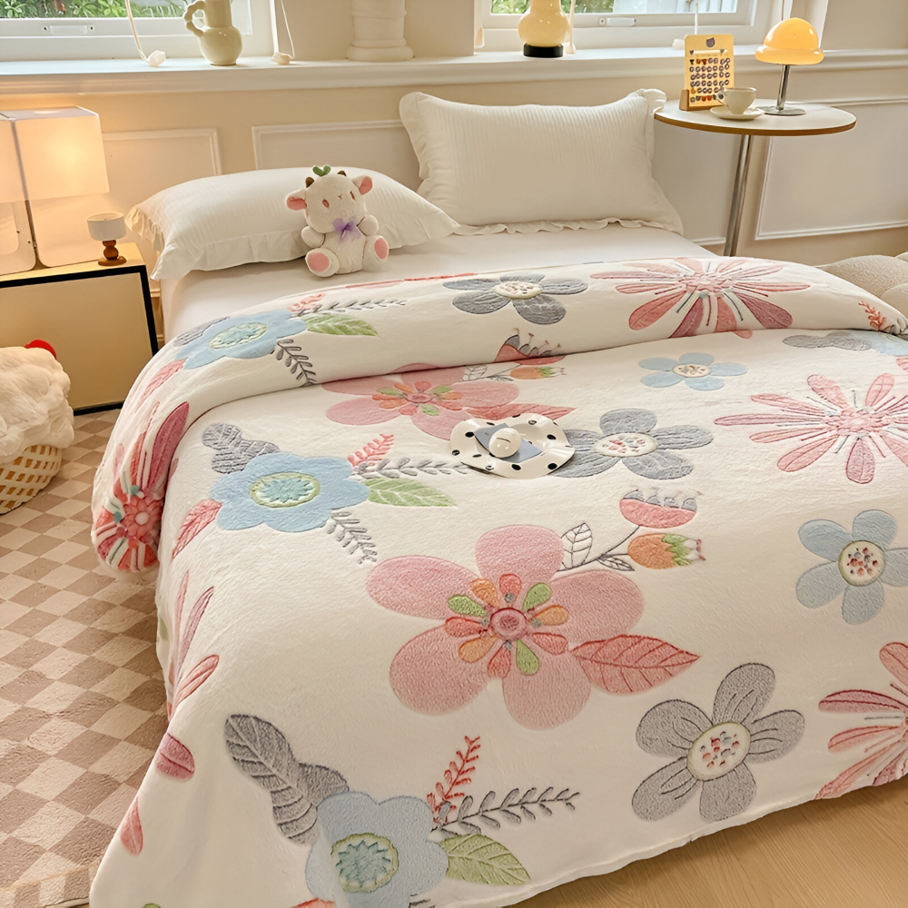 All Season Coral Fleece Throw Blanket Soft Plush Cozy Bed Sofa Blanket