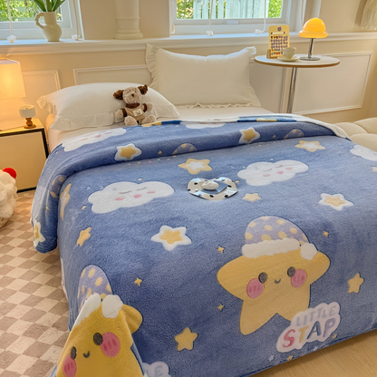 All Season Coral Fleece Throw Blanket Soft Plush Cozy Bed Sofa Blanket