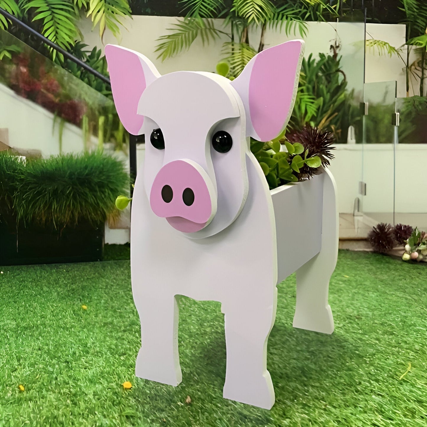 Animal Theme Flower Pot Cow Planter Decorative Garden Pot