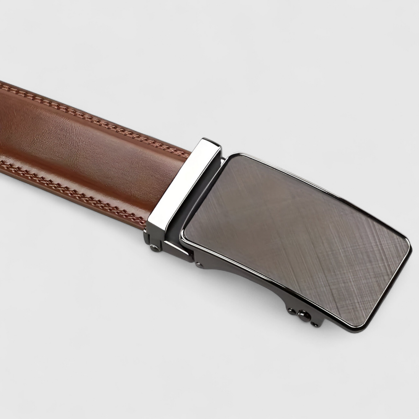 Automatic Buckle Leather Belt Mens Formal Casual Fashion Strap