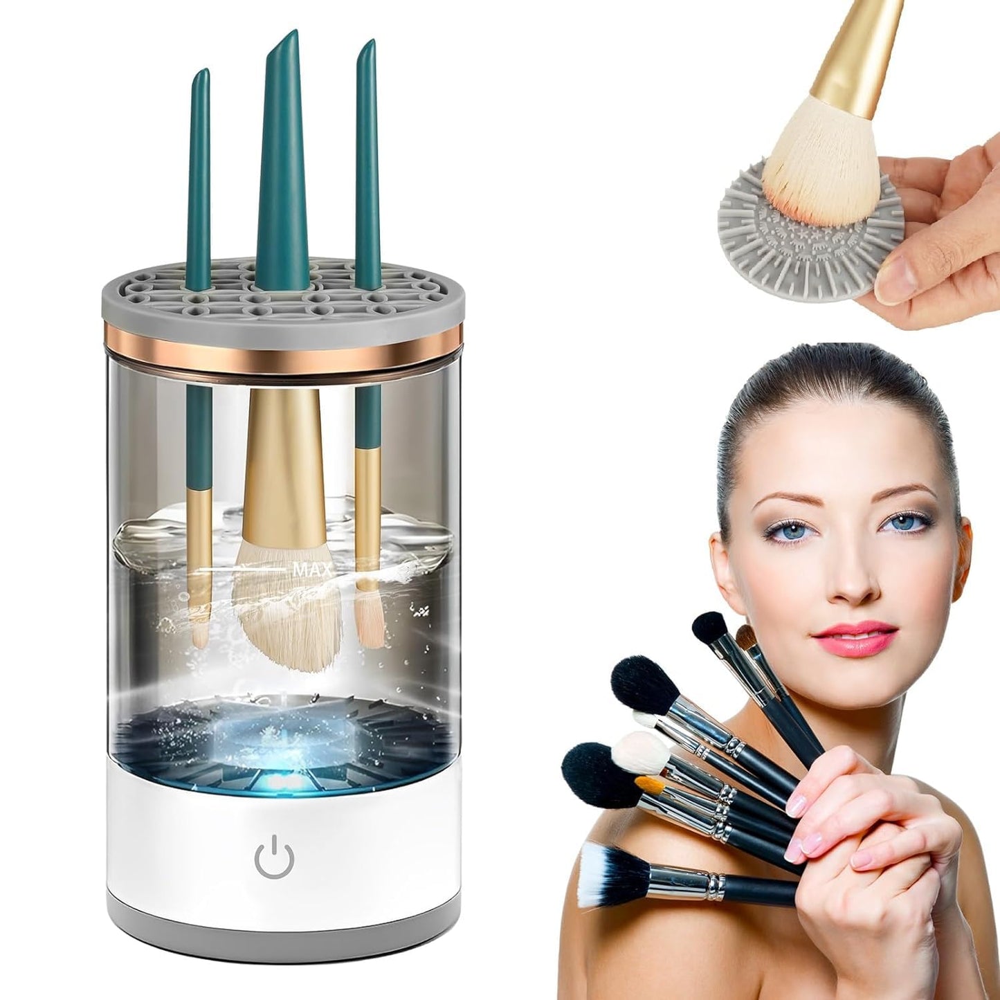 Automatic Makeup Brush Cleaner Electric Rotating Clean Dryer Tool
