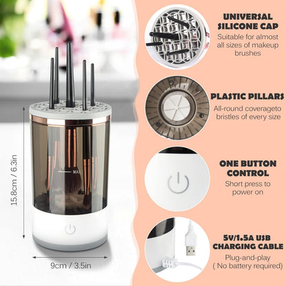 Automatic Makeup Brush Cleaner Electric Rotating Clean Dryer Tool