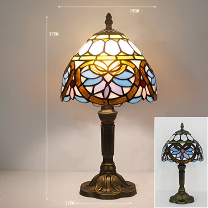 Baroque Tiffany Glass Table Lamp Decorative Desk Lighting