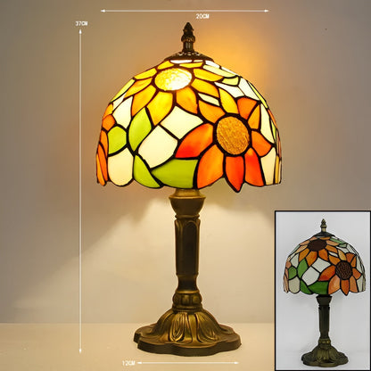 Baroque Tiffany Glass Table Lamp Decorative Desk Lighting
