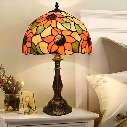 Baroque Tiffany Glass Table Lamp Decorative Desk Lighting