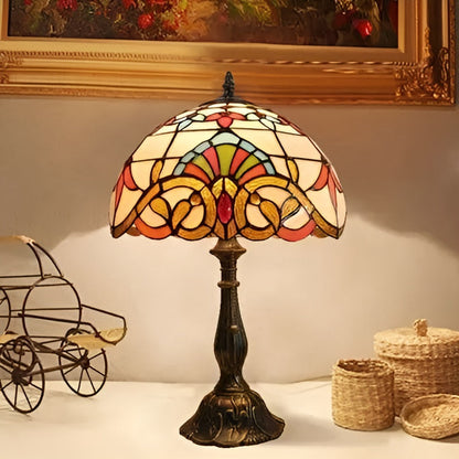 Baroque Tiffany Glass Table Lamp Decorative Desk Lighting