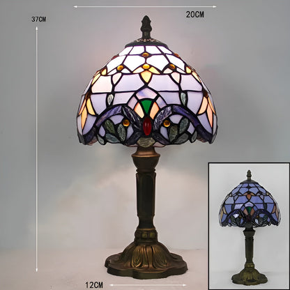 Baroque Tiffany Glass Table Lamp Decorative Desk Lighting