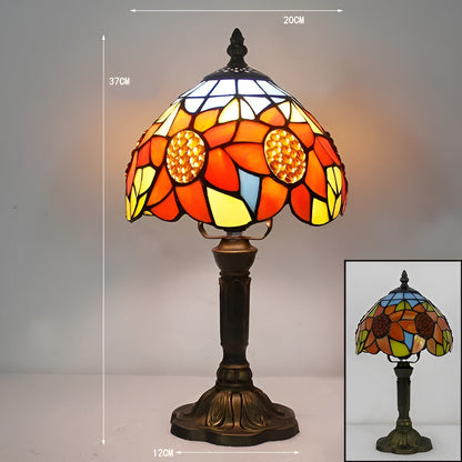 Baroque Tiffany Glass Table Lamp Decorative Desk Lighting