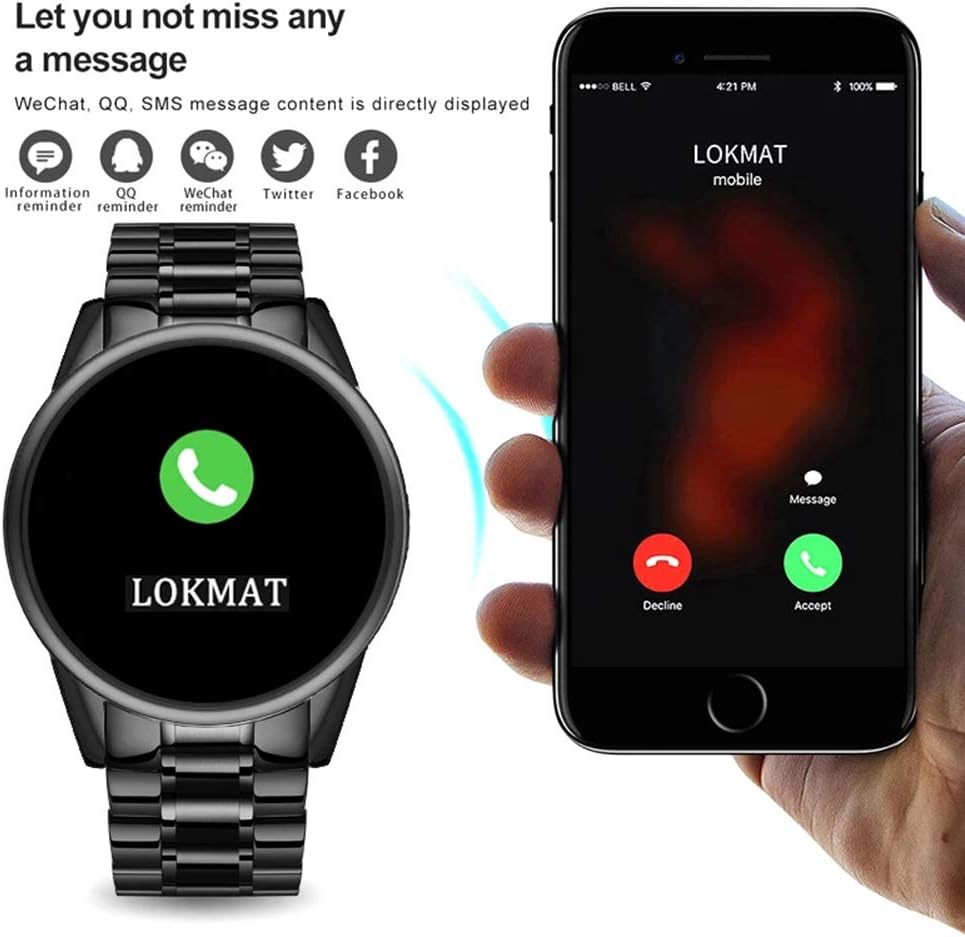 Bluetooth Smartwatch Fitness Tracker with Heart Rate Monitor
