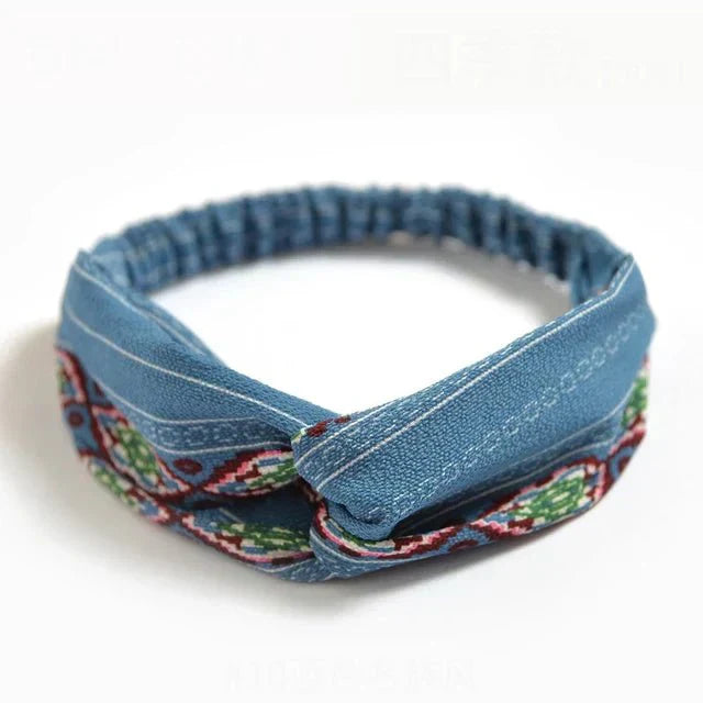 Bohemian Print Headband Vintage Cotton Hair Bandana