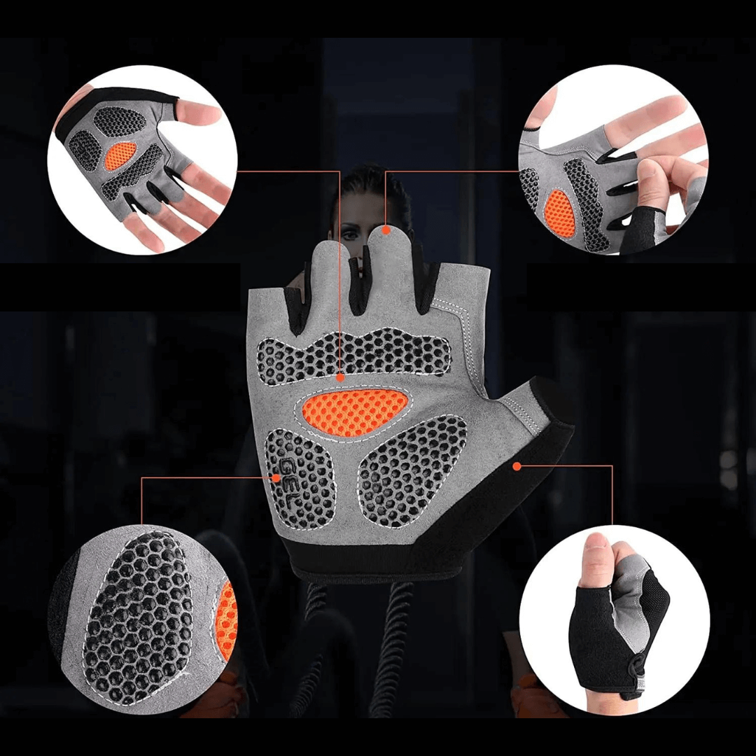 Breathable Anti Slip Cycling Gloves Fitness Training Grip