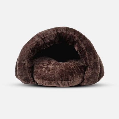 Calming Cave Dog Bed Anti Anxiety Soft Plush Enclosed Pet Bed
