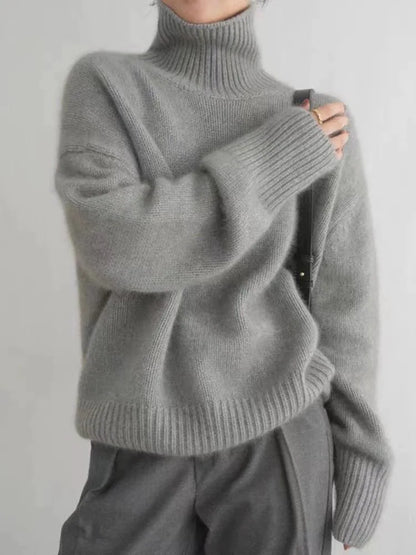 Cashmere Turtleneck Sweater Soft Lightweight Womens Knit Pullover
