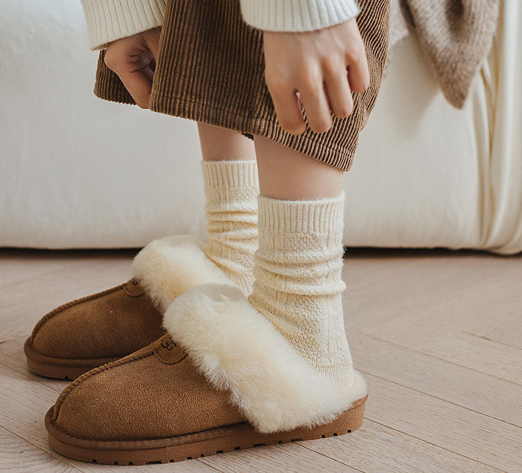 Cashmere Wool Winter Socks Soft Thermal Crew Socks for Men and Women