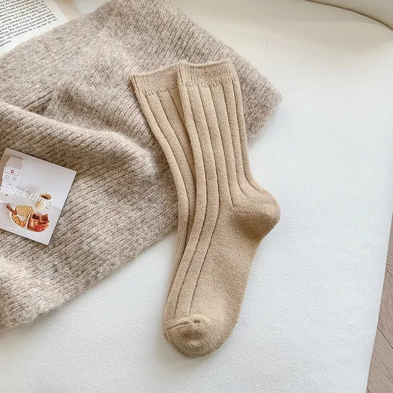Cashmere Wool Winter Socks Soft Thermal Crew Socks for Men and Women