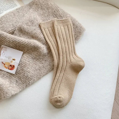 Cashmere Wool Winter Socks Soft Thermal Crew Socks for Men and Women