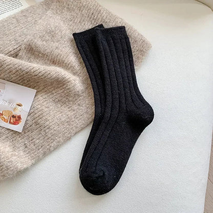 Cashmere Wool Winter Socks Soft Thermal Crew Socks for Men and Women