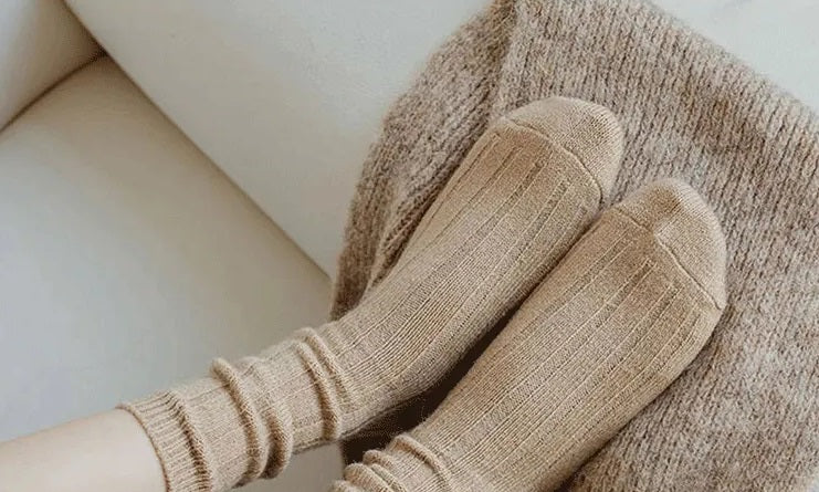 Cashmere Wool Winter Socks Soft Thermal Crew Socks for Men and Women