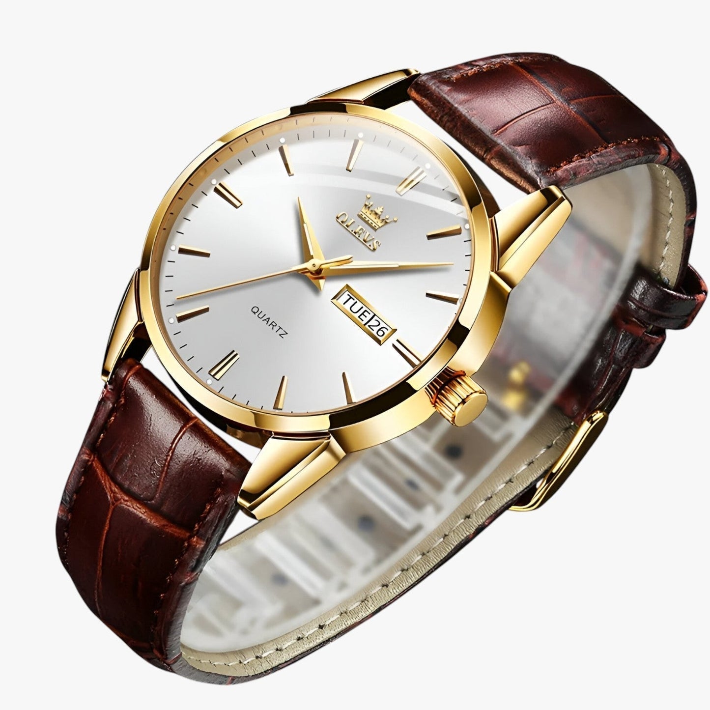 Classic Waterproof Leather Strap Mens Watch
