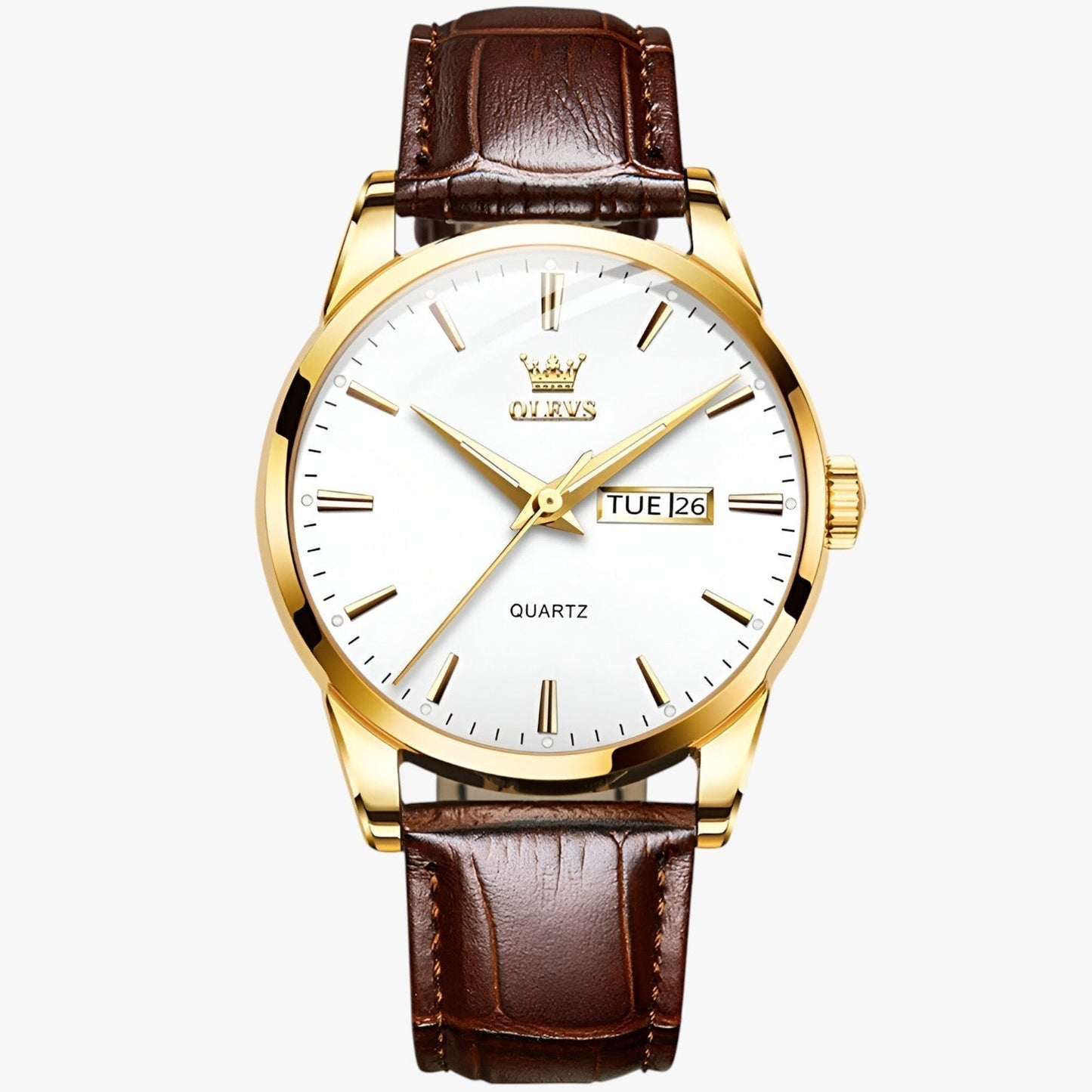 Classic Waterproof Leather Strap Mens Watch